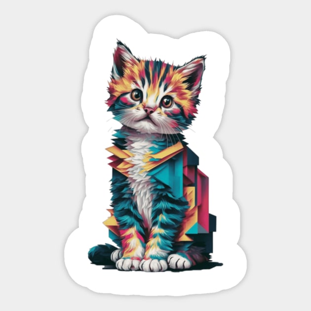 A Majestic Feline - Urban Clothing Sticker by Artisticwalls